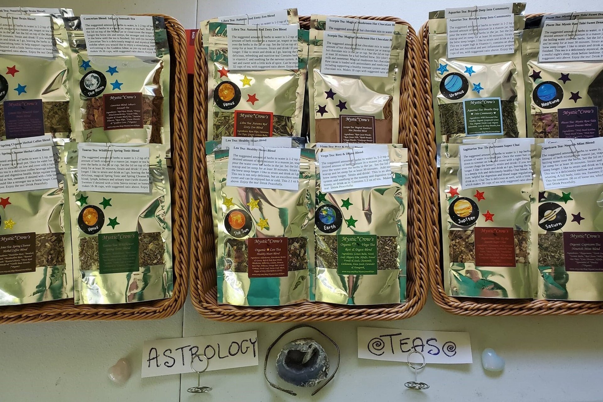Complete Set of 12 Astrological Herbal Tea Blends